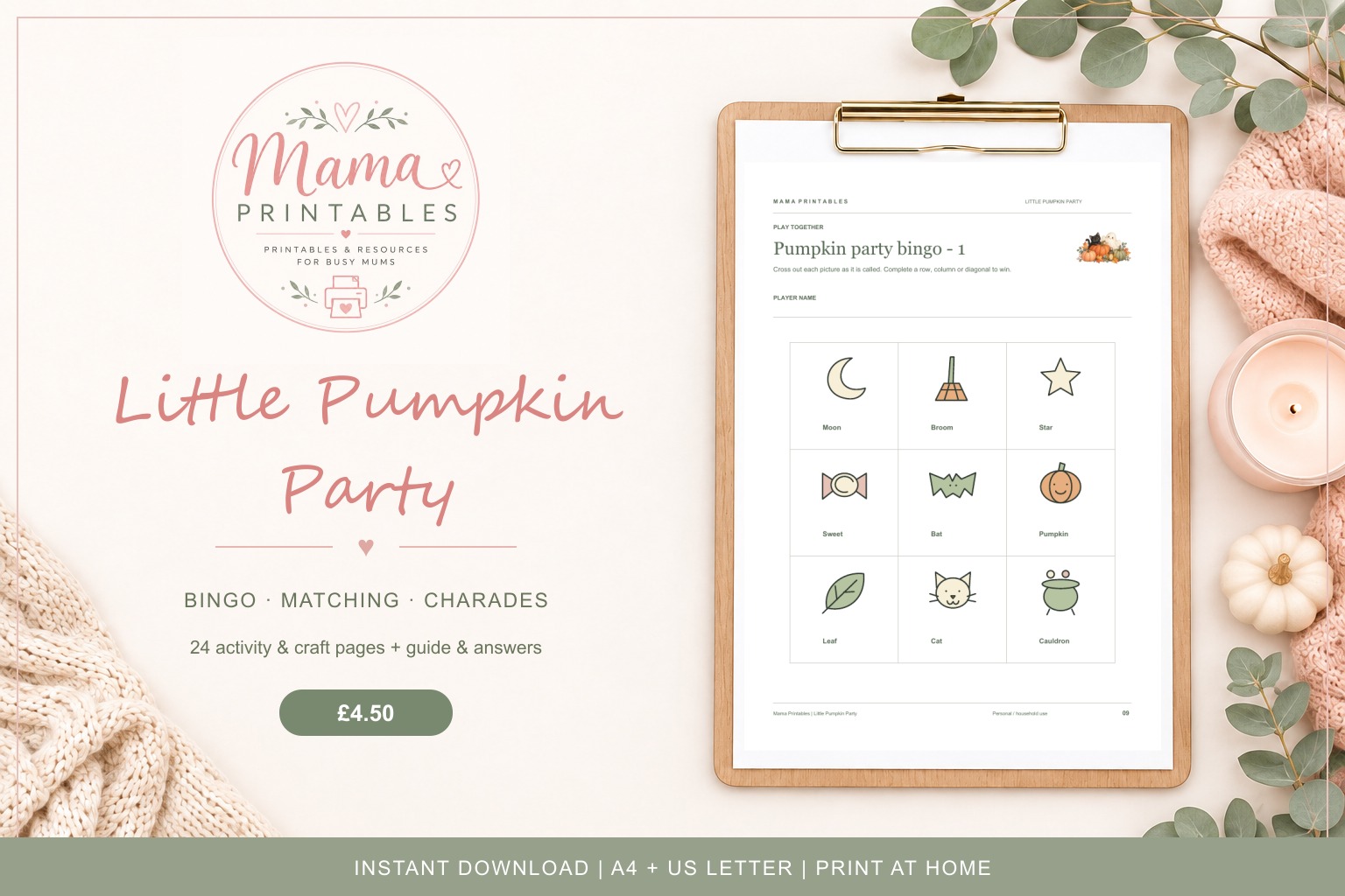 Little Pumpkin Party – Halloween Games & Activity Kit