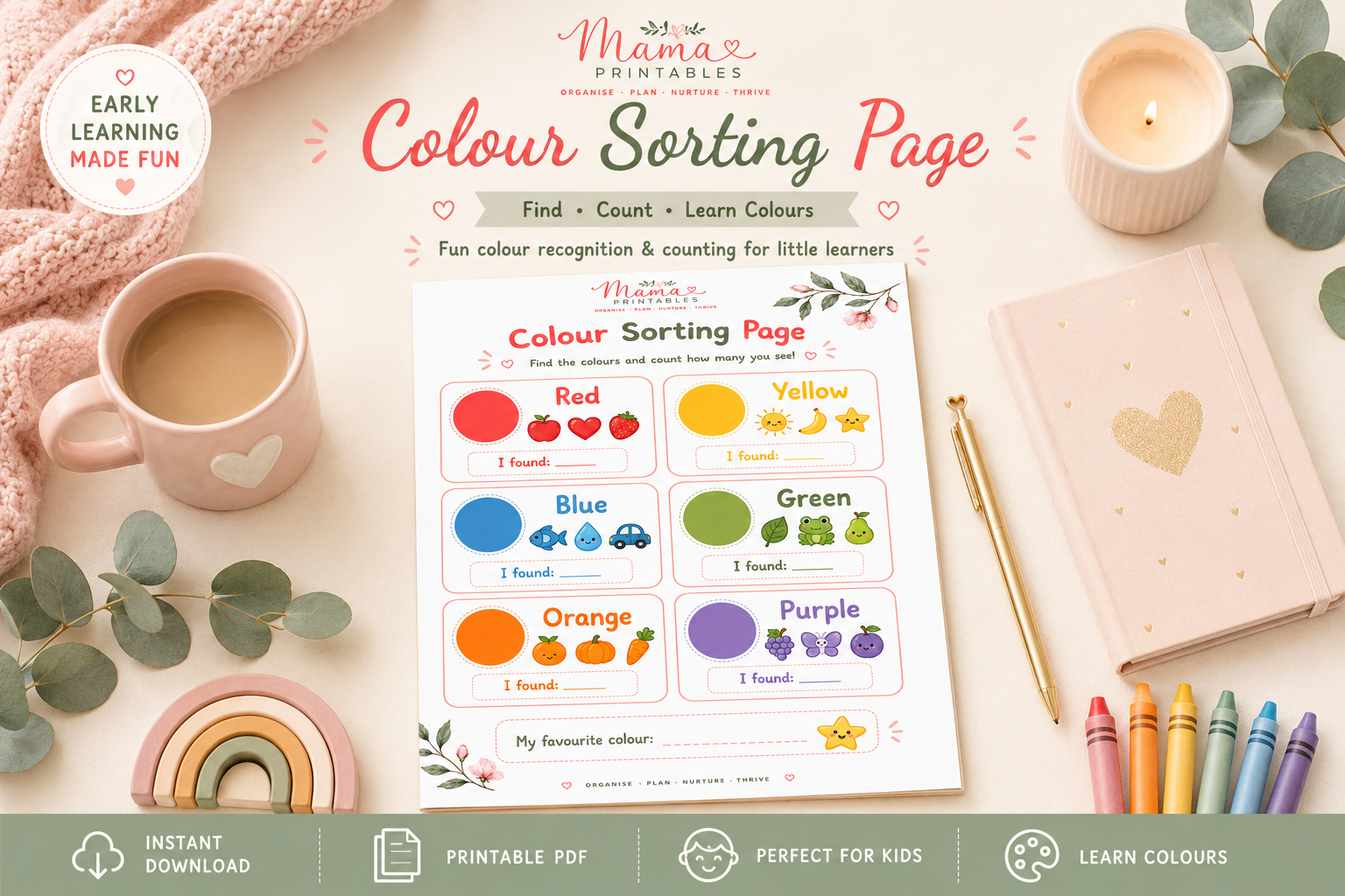 Colour Sorting Page preview