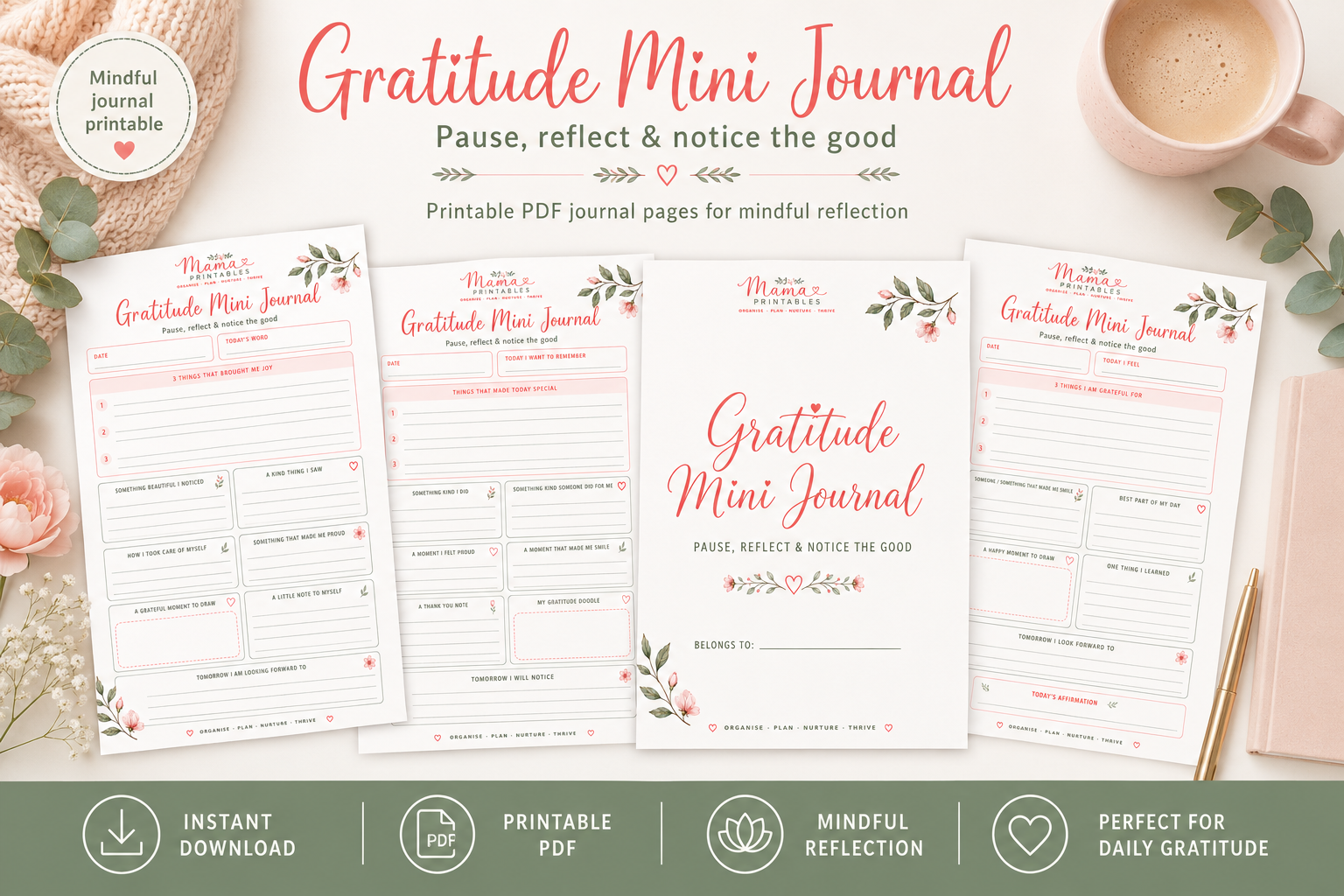 Gratitude Mini Journal preview