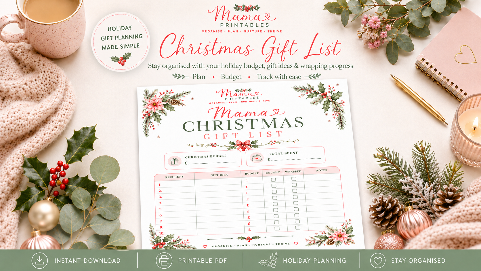 Christmas Gift List Mini preview