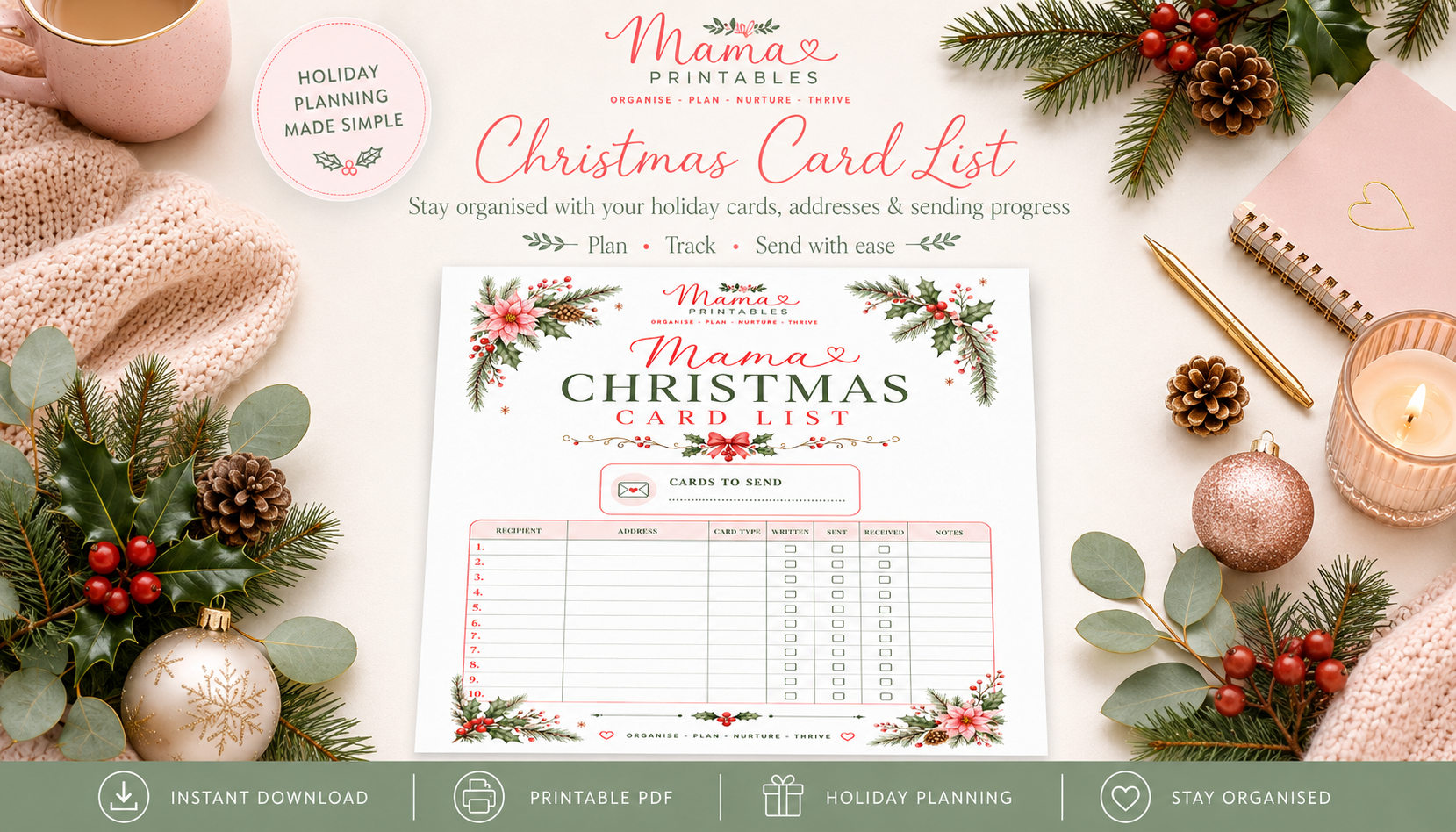 Christmas Card List preview