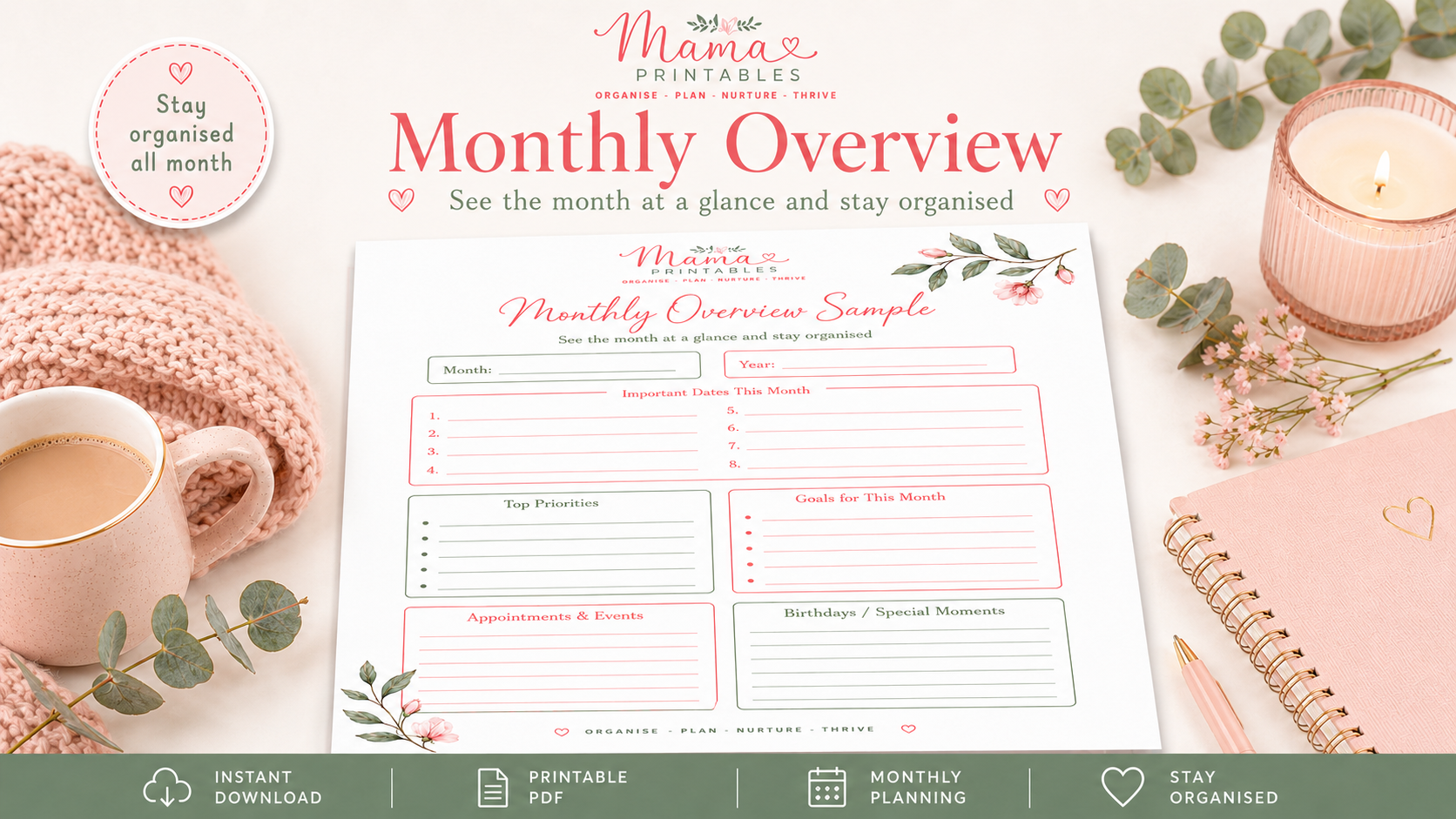 Monthly Overview Sample preview