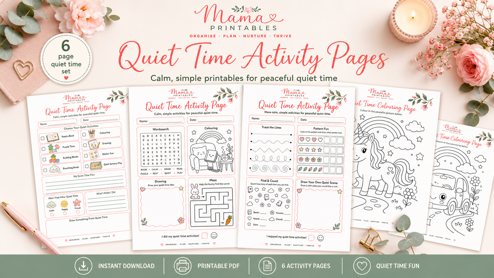 Quiet Time Activity Page preview