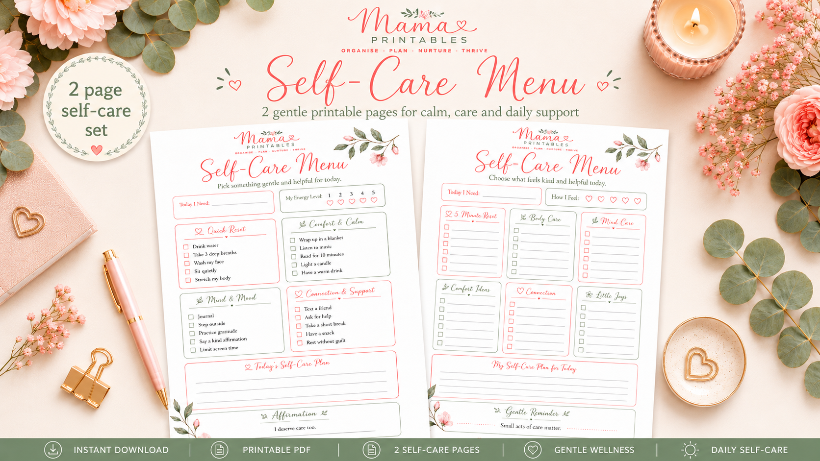 Self-Care Menu preview