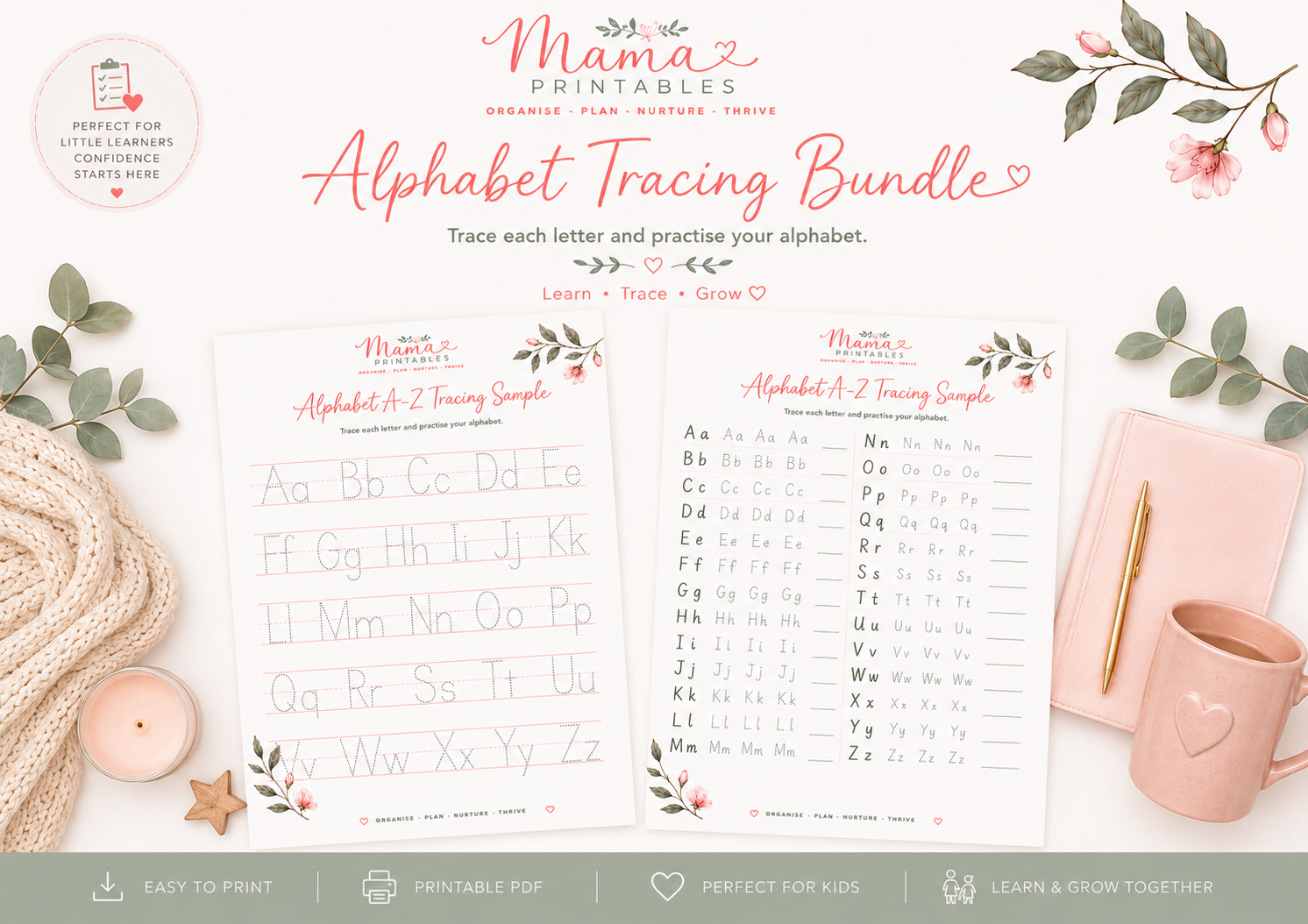 Alphabet A-Z Tracing Sample preview