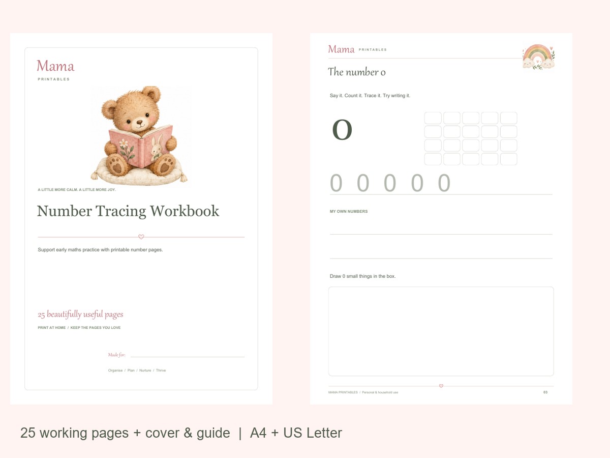 Number Tracing Workbook preview