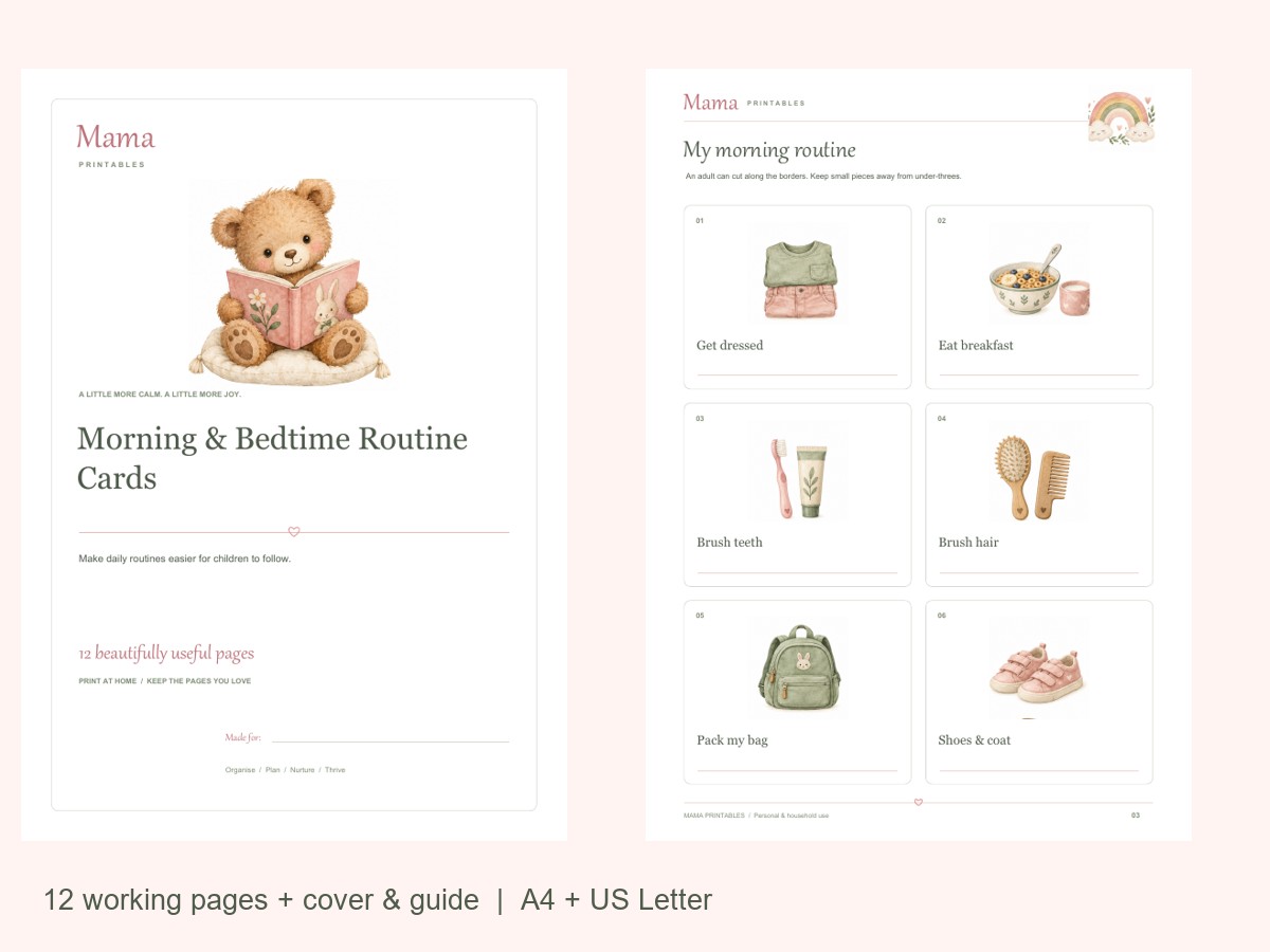 Morning & Bedtime Routine Cards preview