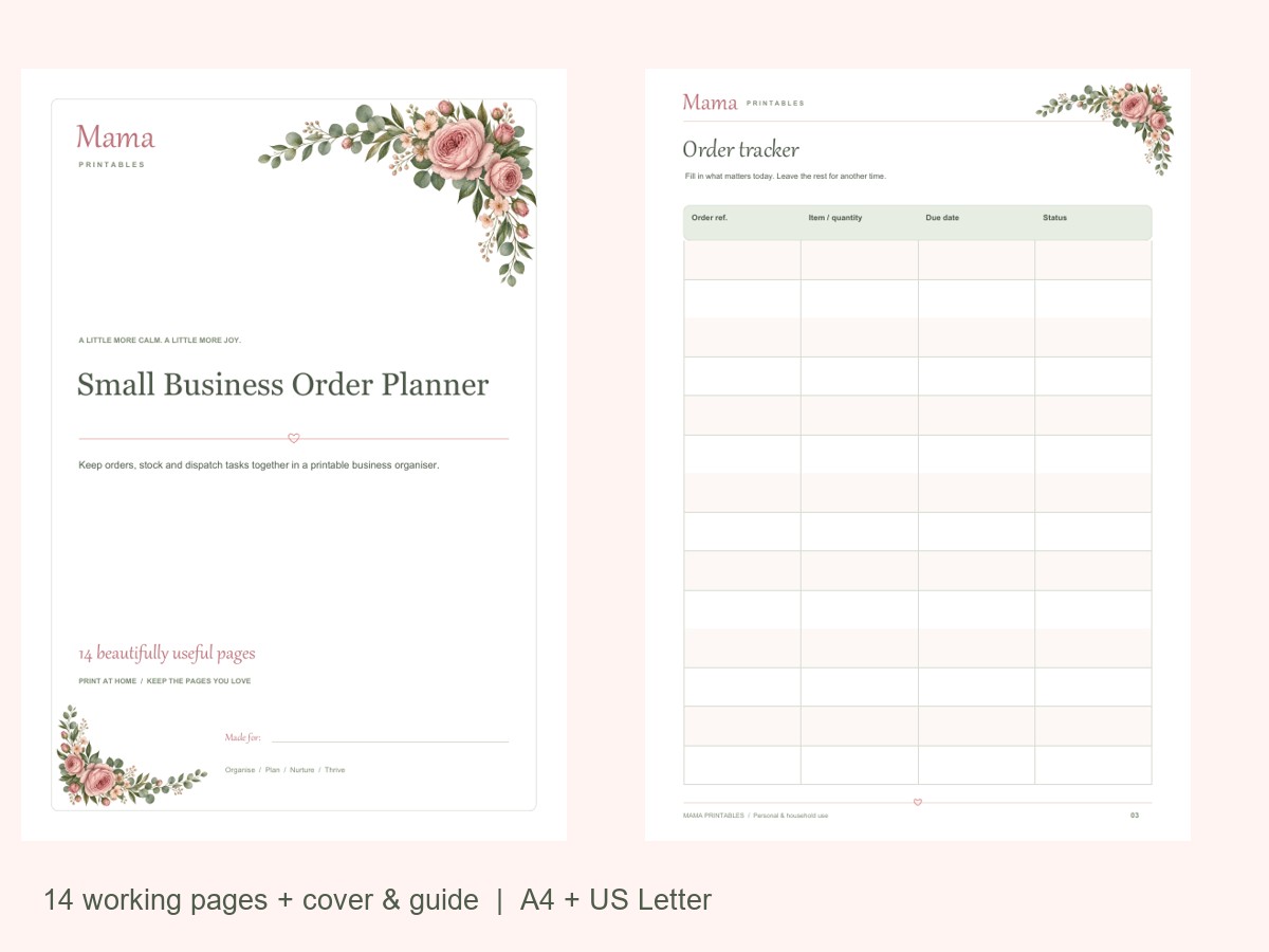 Small Business Order Planner preview