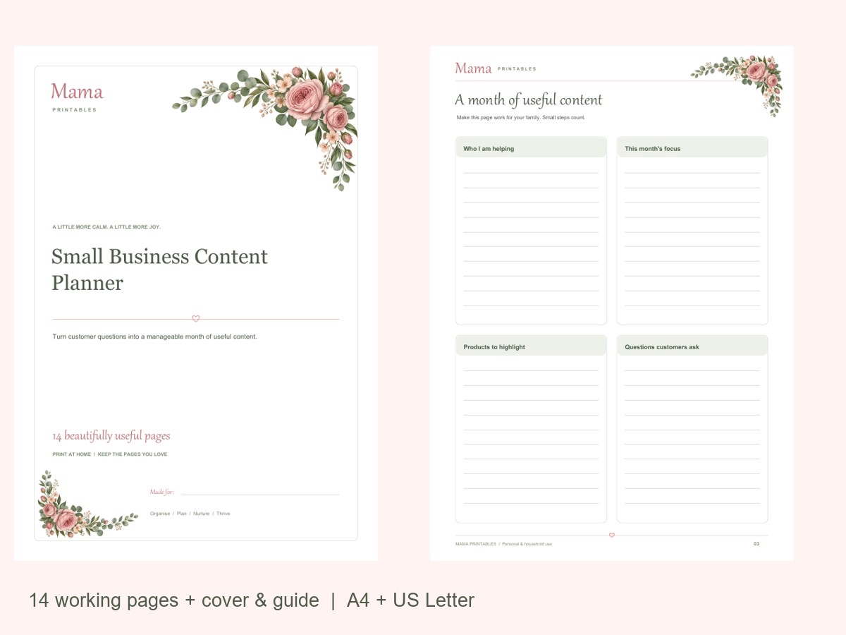 Small Business Content Planner preview
